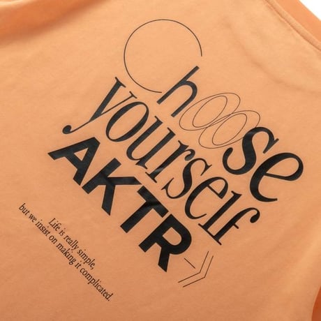 AKTR FEEL FREE S/S COTTON TEE OR【124-041005】