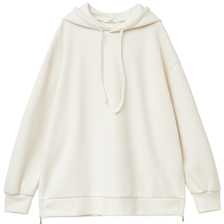 CLANE | SIDE ZIP WIDE HOODIE