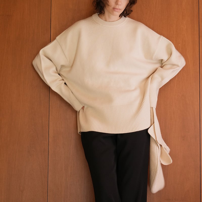 CLANE｜WIDE KNIT TOPS BALACLAVA SET | ABIENTOT O