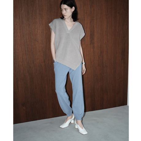 CLANE |  W FACE ASYMMETRY KNIT VEST