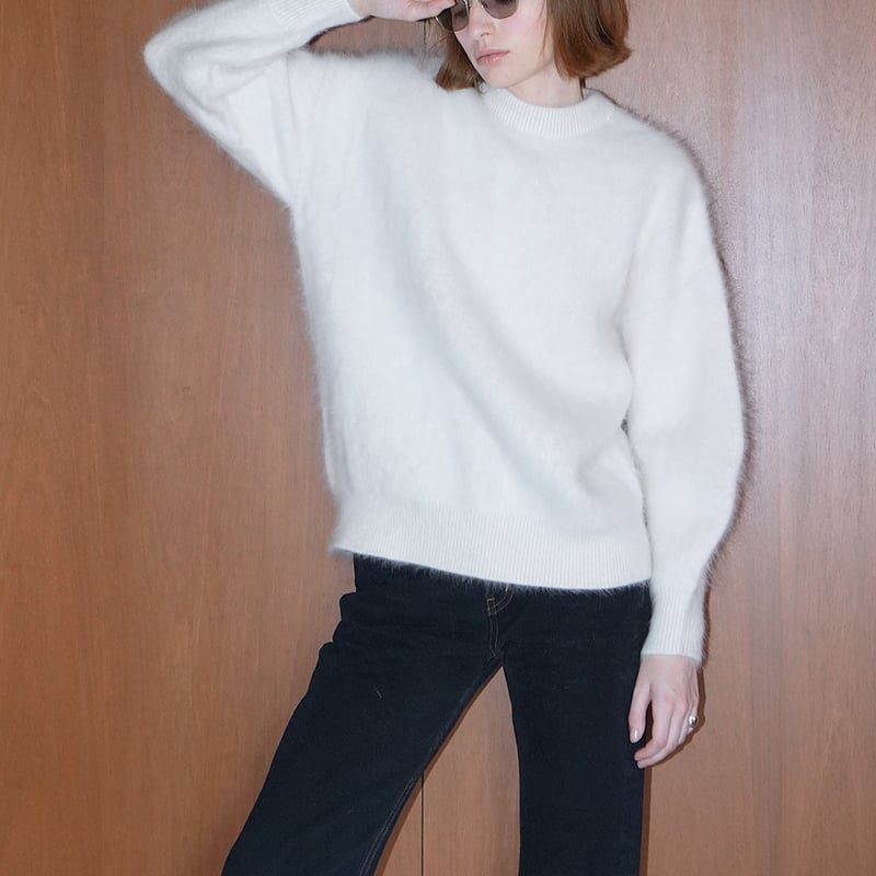 CLANE | BULKY SLEEVE ANGORA KNIT TOPS | ABIENTO