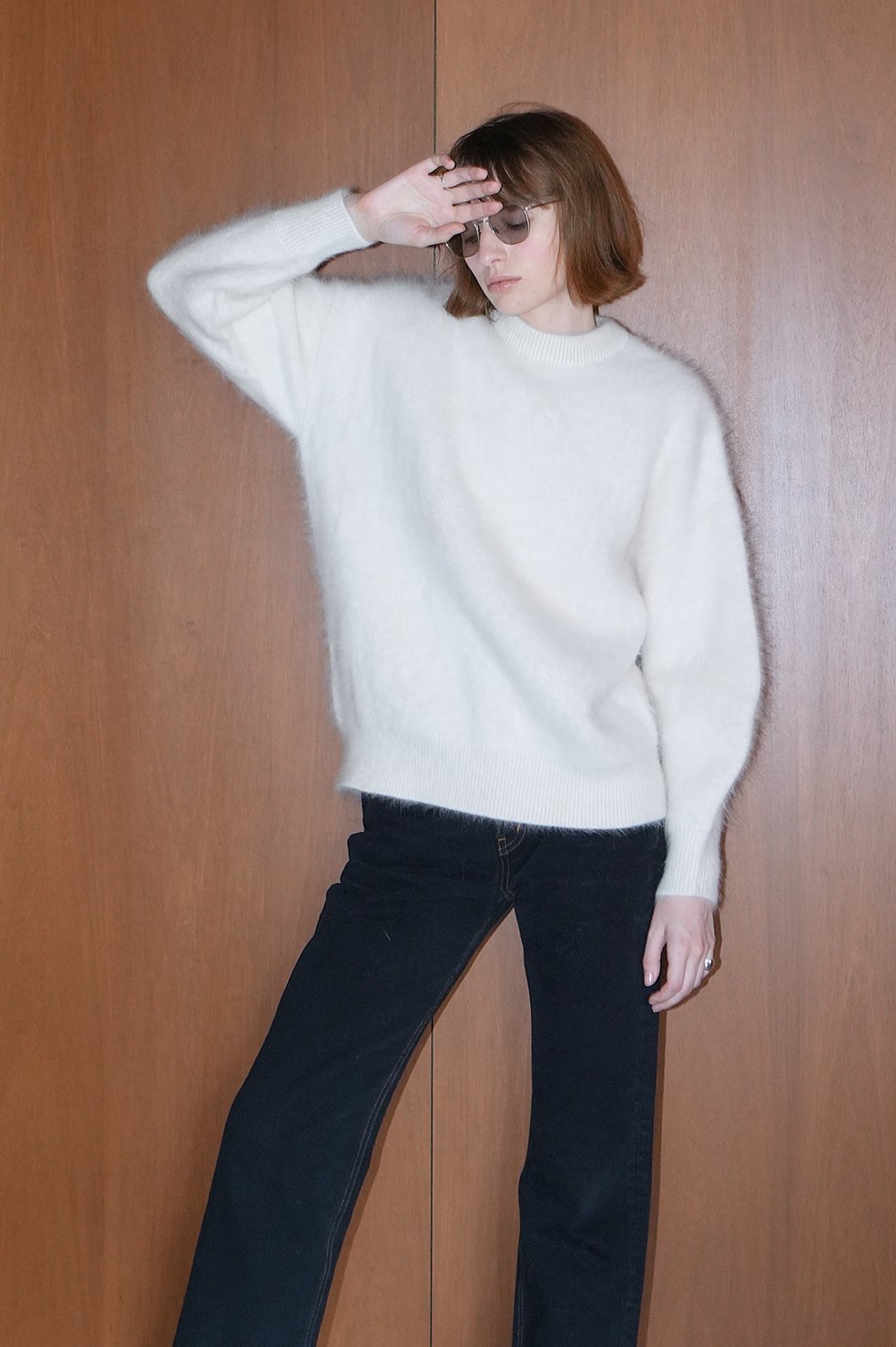 CLANE | BULKY SLEEVE ANGORA KNIT TOPS | ABIENTO