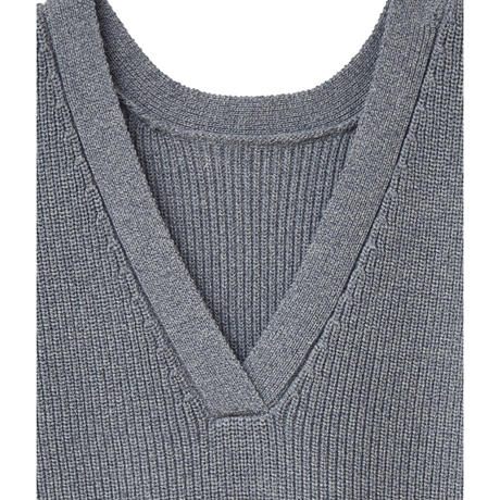 CLANE |  W FACE ASYMMETRY KNIT VEST