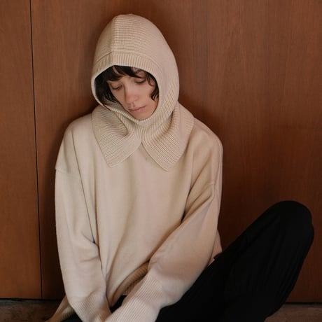 CLANE｜WIDE KNIT TOPS BALACLAVA SET