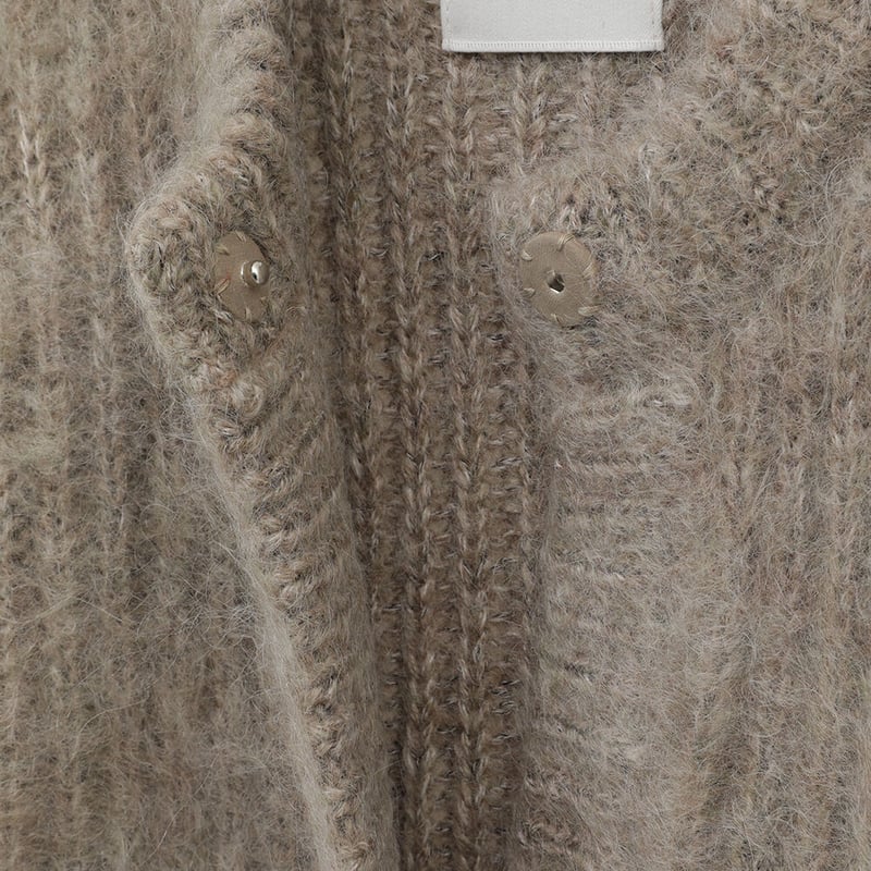CLANE | COLOR MOHAIR SHAGGY CARDIGAN | ABIENTOT