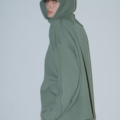 CLANE｜WIDE KNIT TOPS BALACLAVA SET