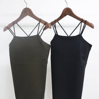 カップ付きバッククロスキャミソール
