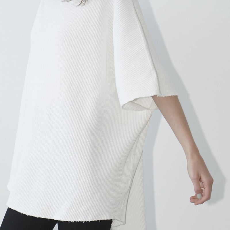 CLANEクラネ　THERMAL BIG TOPS CLANE - サーマル ビッグ トップス - THERMAL BIG TOPS - WHITE