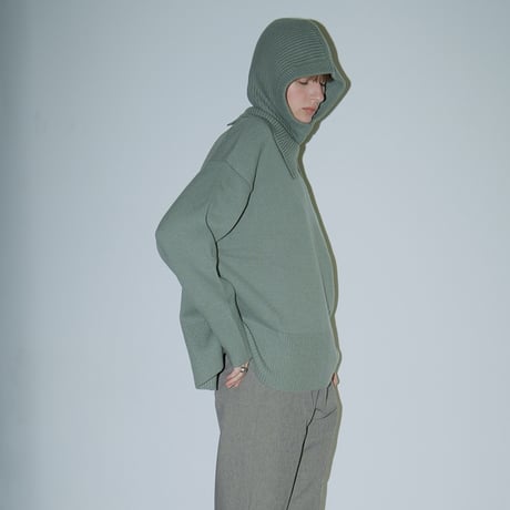 CLANE｜WIDE KNIT TOPS BALACLAVA SET
