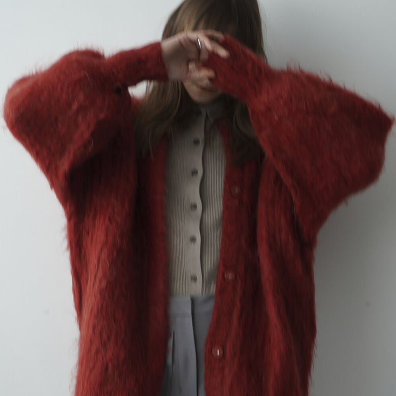 CLANE | COLOR MOHAIR SHAGGY CARDIGAN | ABIENTOT...