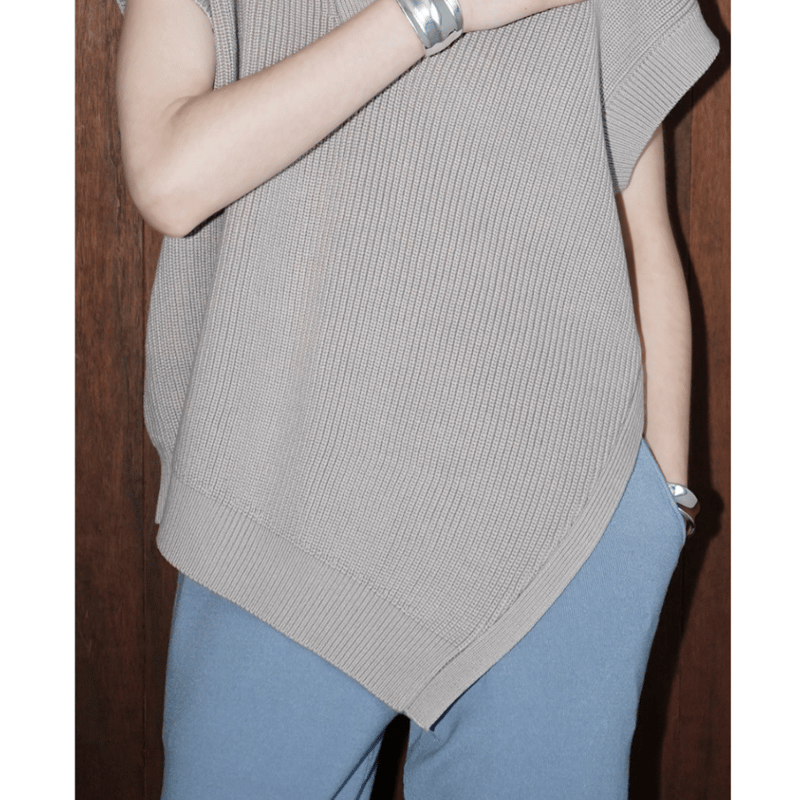 トップス CLANE/ W FACE ASYMMETRY KNIT VEST 松本恵奈のMUST BUY- 2月24日（金）発売の”W FACE ASYMMETRY
