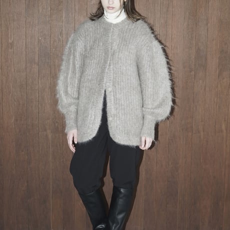 CLANE | COLOR MOHAIR SHAGGY CARDIGAN