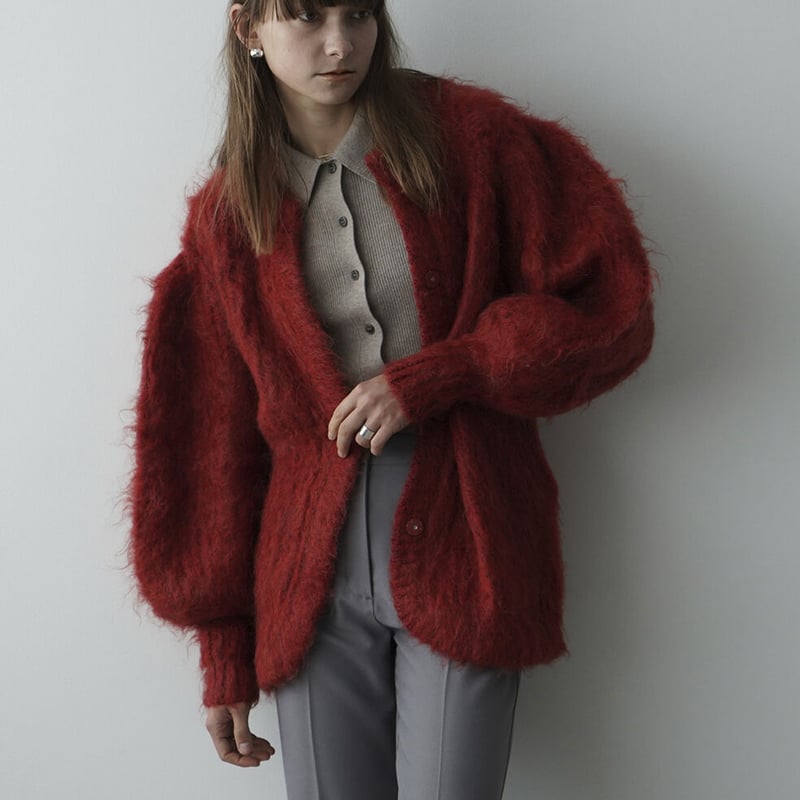 CLANE | COLOR MOHAIR SHAGGY CARDIGAN | ABIENTOT...