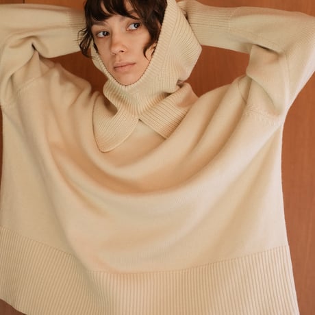 CLANE｜WIDE KNIT TOPS BALACLAVA SET