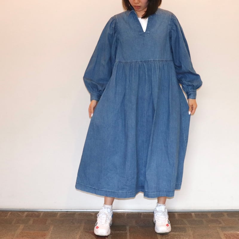 healthy denim | ボリュームスリーブワンピース | ABIENTOT ONLIN