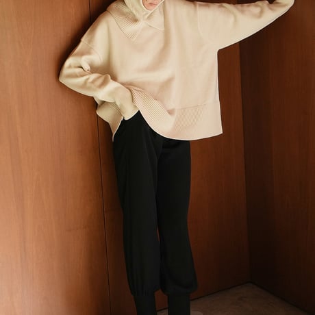 CLANE｜WIDE KNIT TOPS BALACLAVA SET