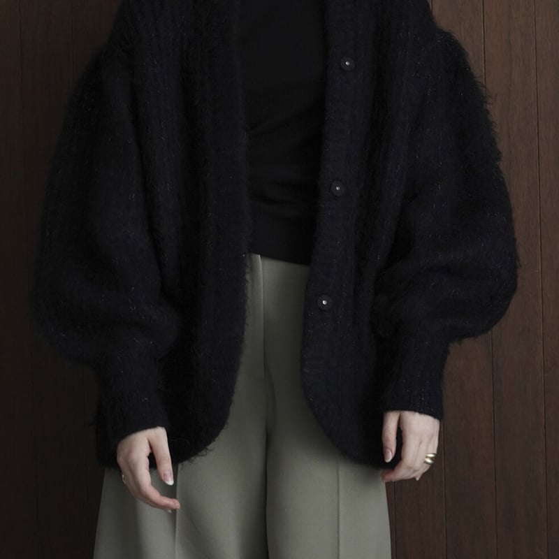 CLANE | COLOR MOHAIR SHAGGY CARDIGAN | ABIENTOT