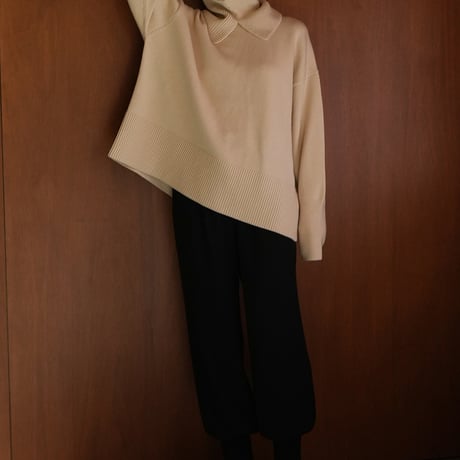 CLANE｜WIDE KNIT TOPS BALACLAVA SET