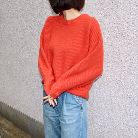 Dignite collier | ラメクルーネックニット
