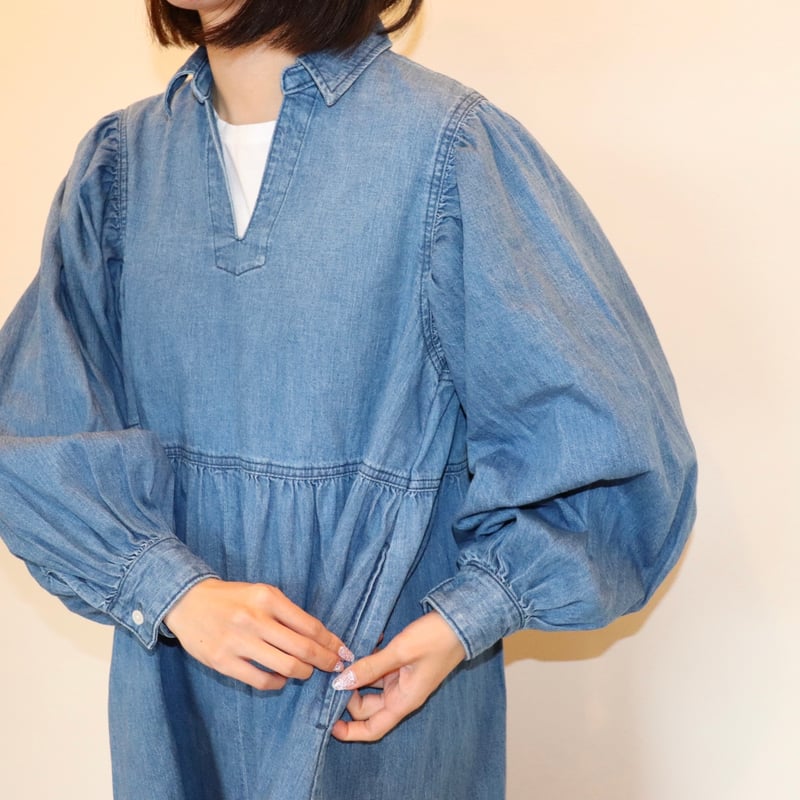 healthy denim | ボリュームスリーブワンピース | ABIENTOT ONLIN