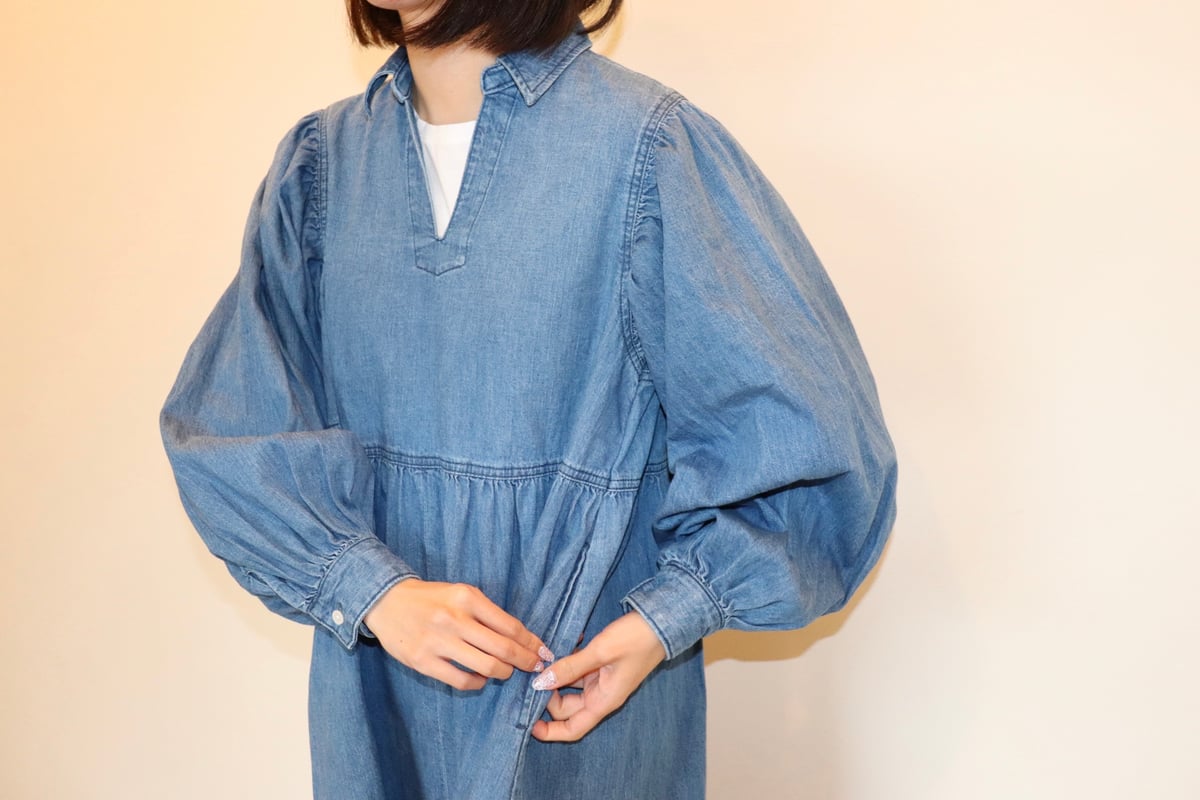 healthy denim | ボリュームスリーブワンピース | ABIENTOT ONLIN