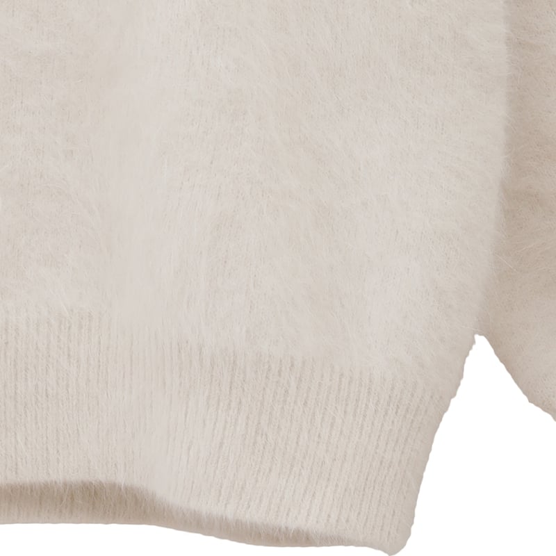 CLANE | BULKY SLEEVE ANGORA KNIT TOPS | ABIENTO...