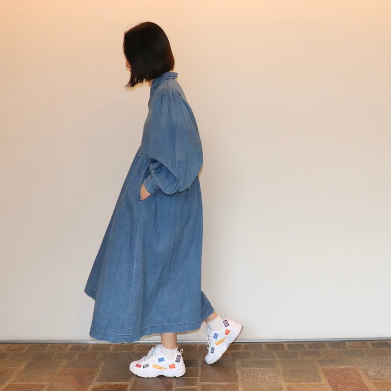 healthy denim | ボリュームスリーブワンピース | ABIENTOT ONLIN