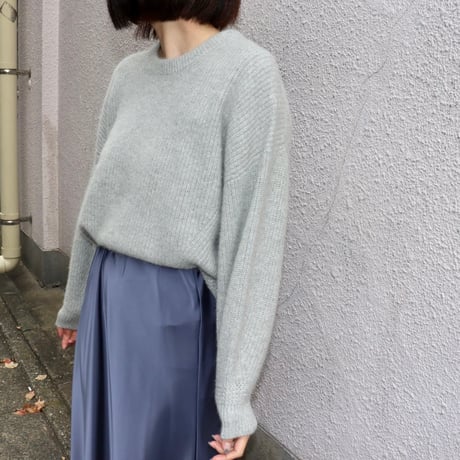 Dignite collier | ラメクルーネックニット