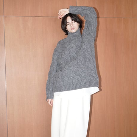 CLANE | BIG CABLE OVER KNIT TOPS