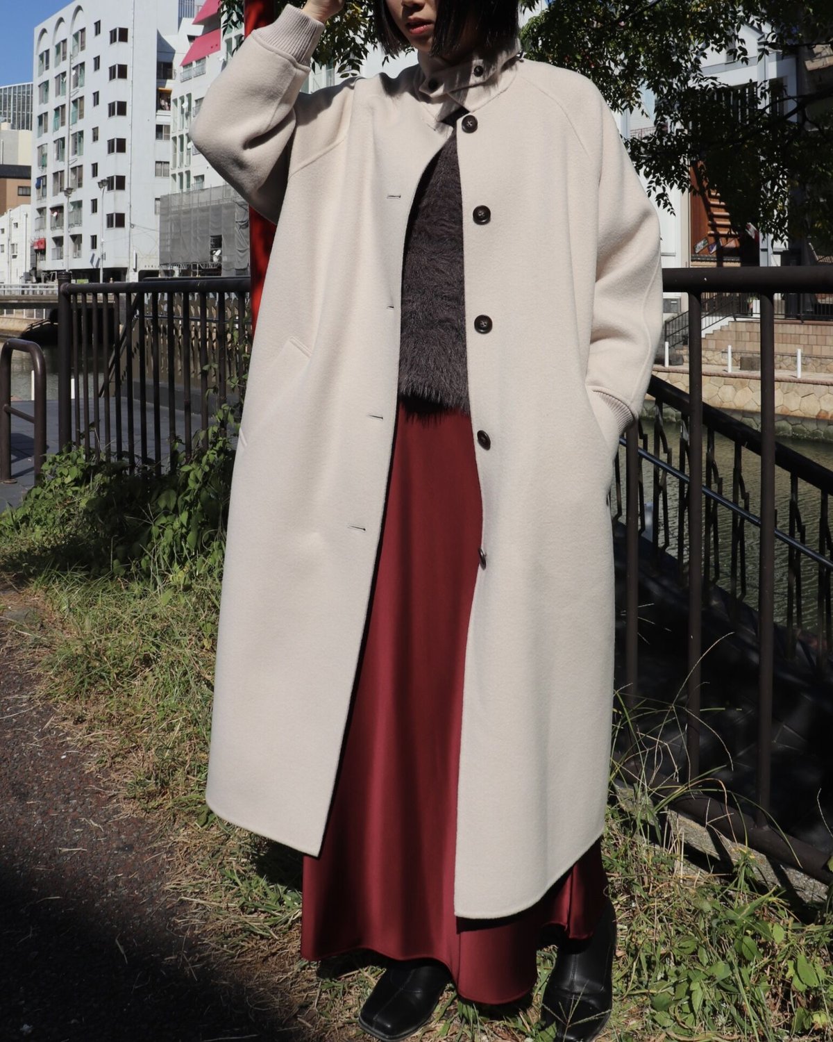 Xmas特セール　Dignite collier 黒 ダブルフェイスコート Xmas特セール Dignite collier 黒 ダブルフェイスコート セール