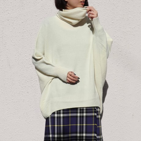 ウール＆カシミア コクーンドルマンニット