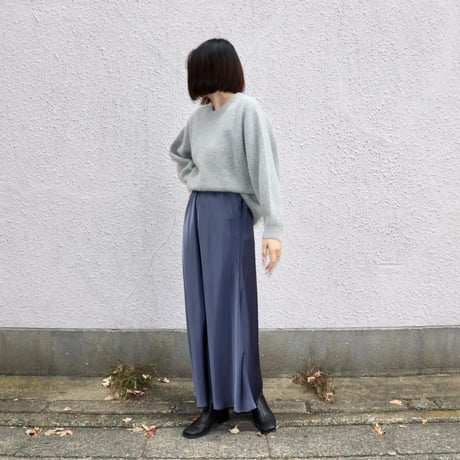 Dignite collier | ラメクルーネックニット