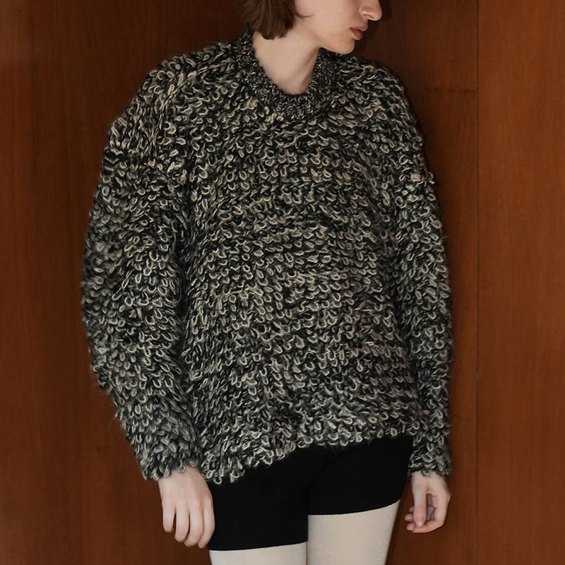 CLANE | MIX LOOP MOHAIR KNIT TOPS | ABIENTOT ON...
