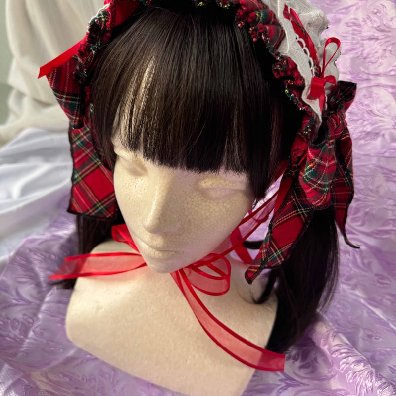 絶対死守ヘッドドレス〜RED tartan checkシリーズ〜 | BABY Sanctuary