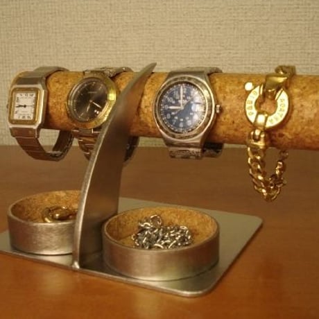 腕時計スタンド 時計スタンド ウオッチスタンド 丸ダブルトレイ腕時計スタンド　No.81024