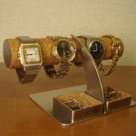 腕時計 飾る　ブラックだ円ダブルでかいトレイ腕時計スタンド　ak-design