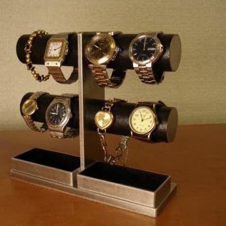腕時計スタンド　8本掛け丸パイプブラック腕時計スタンド　ak-design　No.11711