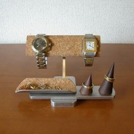 腕時計スタンド　だ円パイプ　腕時計、リングアクセサリー収納スタンド　受注生産　ak-design　No.80616