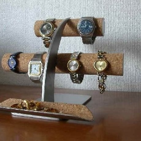 腕時計スタンド　6本掛け腕時計スタンド　ロングトレイ　80405　ak-design