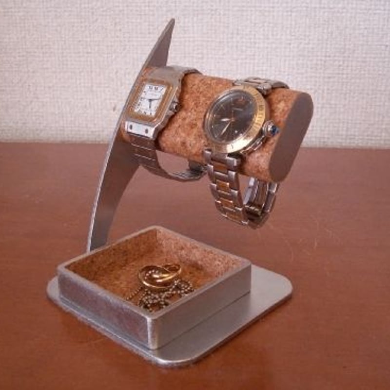 腕時計スタンド 時計スタンド だ円パイプ2本掛け腕時計スタンド ak