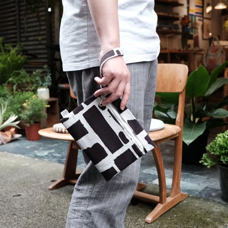ポーチ/Black&Grey