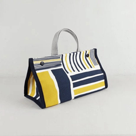ティッシュカバー/Yellow&Navy
