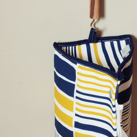 ティッシュカバー/Yellow&Navy