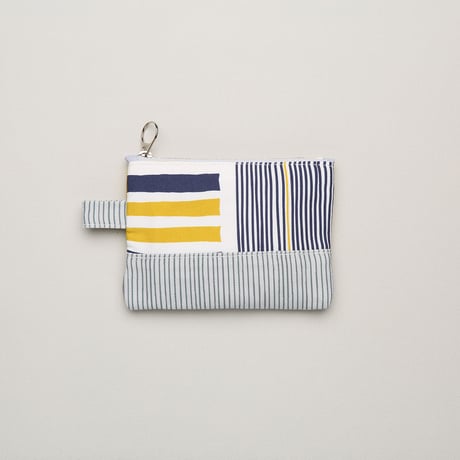ポーチ（小）/Navy Blue × Yellow&Blue