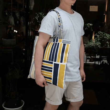 トートバッグ/Yellow&Navy