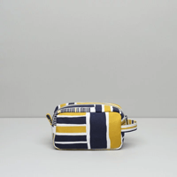 メイクアップバッグ/Yellow&Navy