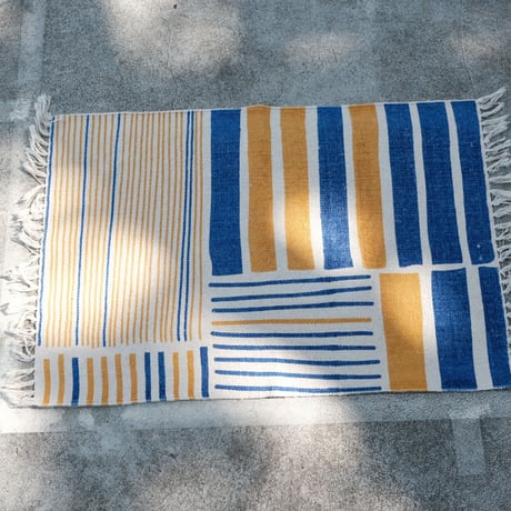 ラグ/Yellow&Blue