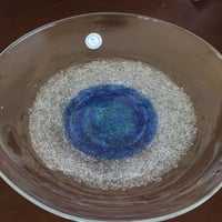 沖縄ガラス 大皿 紺