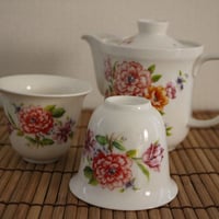 台湾茶器セット 湯飲み2ヶ  [台湾]