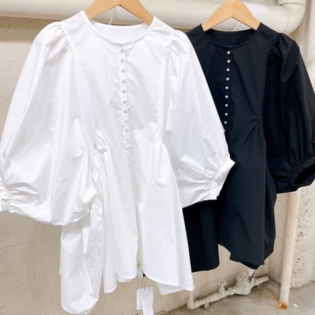 perl button blouse
